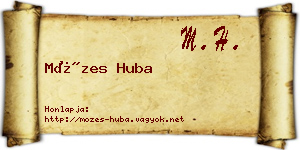 Mózes Huba névjegykártya